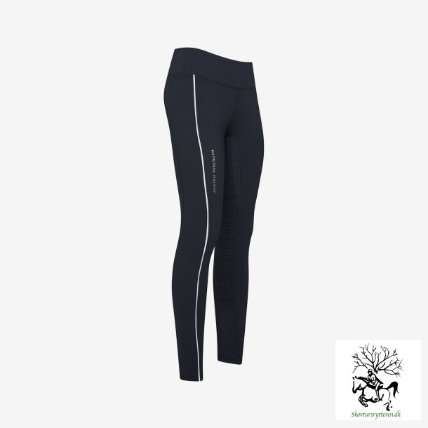 Ridetights med full grib fra IR med relex stribe "Shiny" Sort 