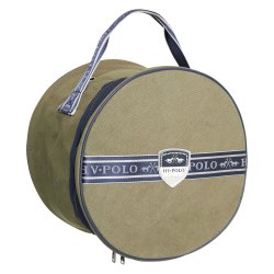 Hjelmtaske rund fra HV Polo  "Welmoed" i navy bl med hndtag 