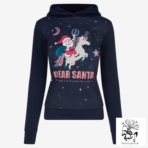Jule sweater med julemand p enhjrning "unicorn" str. 152.