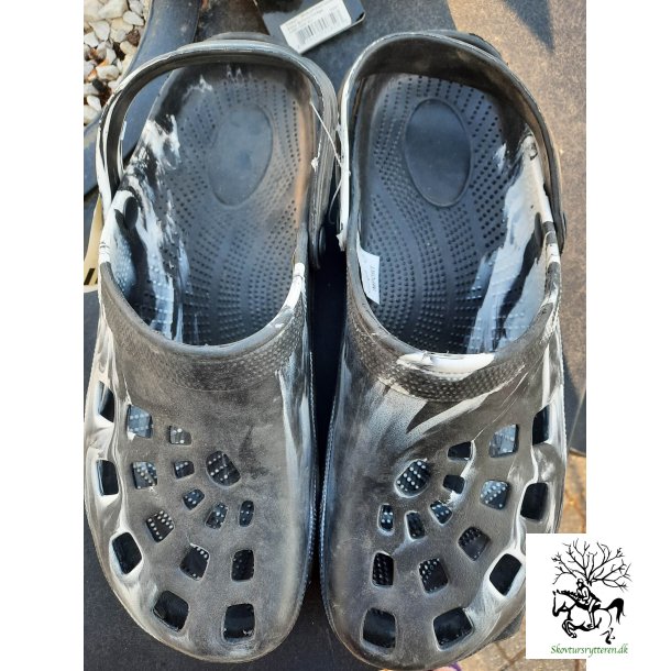 Clogs med bld bund " EVA" Sort / Hvid