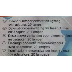 Have lanterner til ophng - 20 lamper med ledning og adapter 