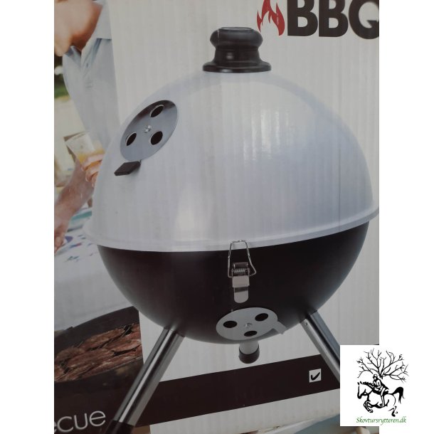 Bordgrill / Kuglegrill til kul "BBQ" sort/hvid :31 cm 