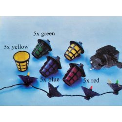 Have lanterner til ophng - 20 lamper med ledning og adapter 