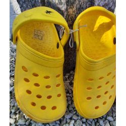 Clogs "X-cape the clox" Sort, Lime Grn, Gul og Rd Str 33 og 34