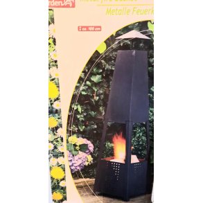 Havepejs i sort lakeret stl 100 cm