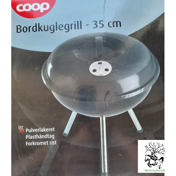 Bordgrill / Kugle grill  i sort med ben : 35 cm