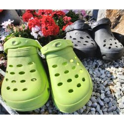 Clogs "X-cape the clox" Sort, Lime Grn, Gul og Rd Str 33 og 34