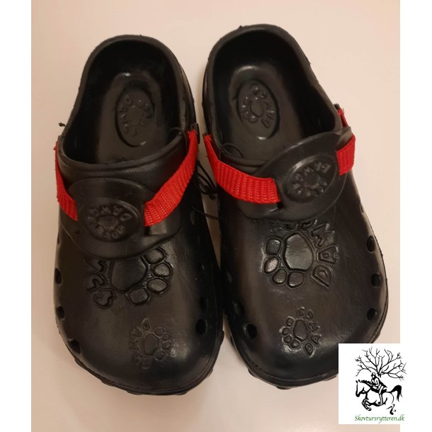 clogs " Dawgs med elastik i rd Str. 28-35 i Sort