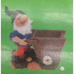 Havenisse med trillebr til blomst - 2 modeller 