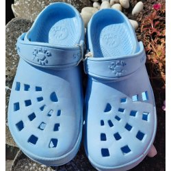 Clogs "Dawgs" i pink eller lysebl str 35