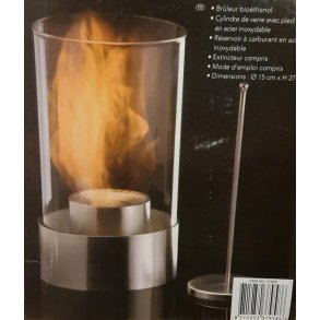 Lanterne der bruger bioethanol til ind eller ude brug - 27 cm 