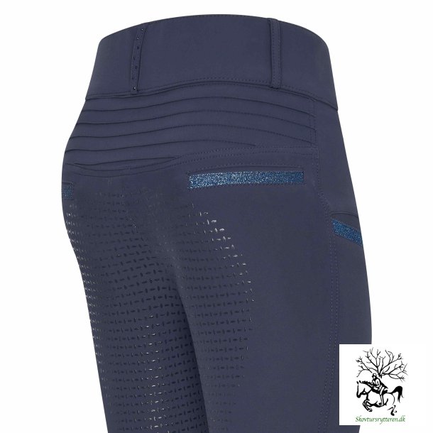 Ridetights fra IR med full silikone grib "Shiny Sparks" Navy bl