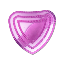 Gnubber udformet som hjerte med glimmer "LUCKY UNICORN" i pink.