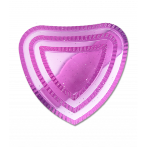 Gnubber udformet som hjerte med glimmer 