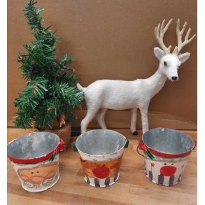 julespand i zink med julemotiv - 3 forskellige slags 