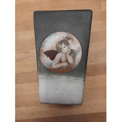 Juleurtepotte med engle 