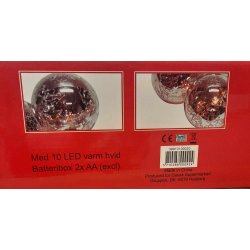 Jule Lyskde med antikke slv glas kugler