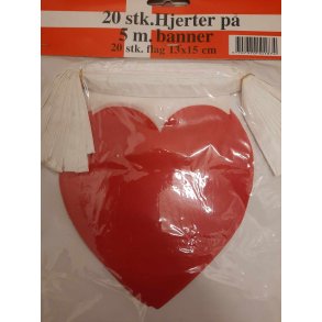 Hjerte banner med 20 stk hjerter