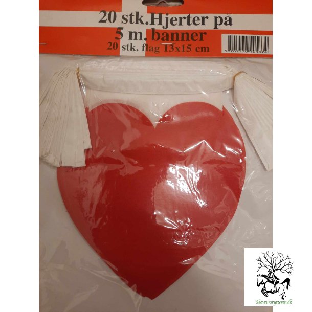 Hjerte banner med 20 stk hjerter