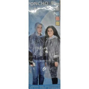 regnjakke som poncho i ass farver