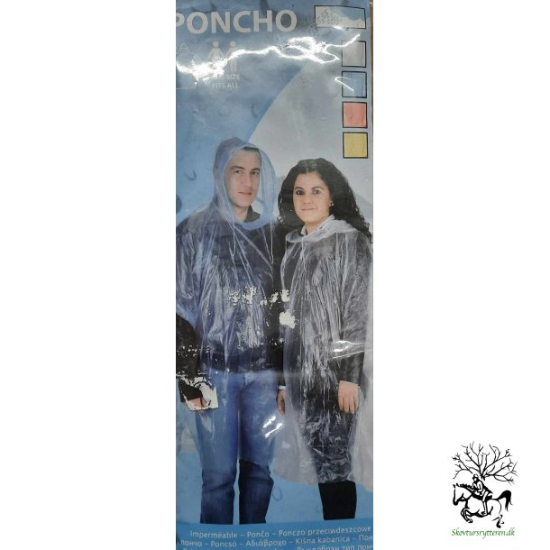  regnjakke som poncho i ass farver