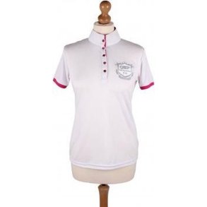 Stvne polo T-Shirt i Berry white fra QHP