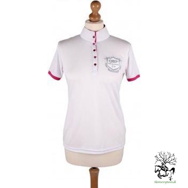 Stvne polo T-Shirt i Berry white fra QHP
