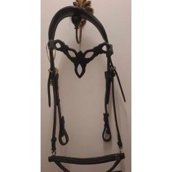  Trense Royal Exclusiv fra Hilbar til Islnder "FLORA" Sort 