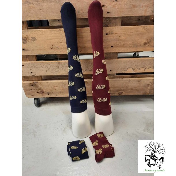 Strmper i micro fiber fra QHP "Orlando" 2 Pk. med navy og bordeaux