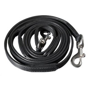 Tjle med nubret gummi og lder  fra Karlslund - Hraun i sort creme 