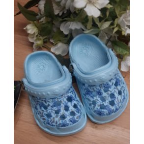 Clogs til sm Brn/baby med blomster  