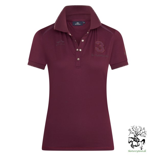 HV Polo Polo t-shirt med glimmer detalje "Farvouritas" bordeaux