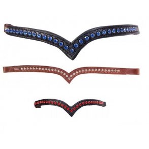 Karlslund - V Kombi pandebnd m. 1 rkke krystaller. 