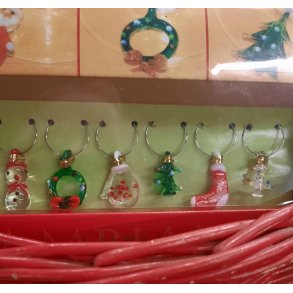 Juleglas pynt til vinglas