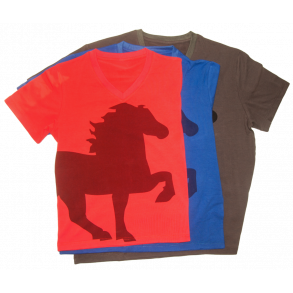  Tlt T-shirt m. V hals. fra Karlslund str xs