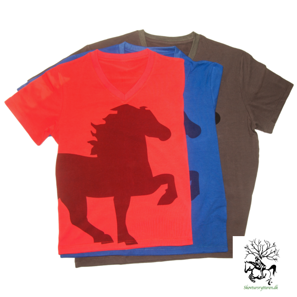  Tlt T-shirt m. V hals. fra Karlslund str xs