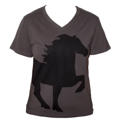  Tlt T-shirt m. V hals. fra Karlslund str xs