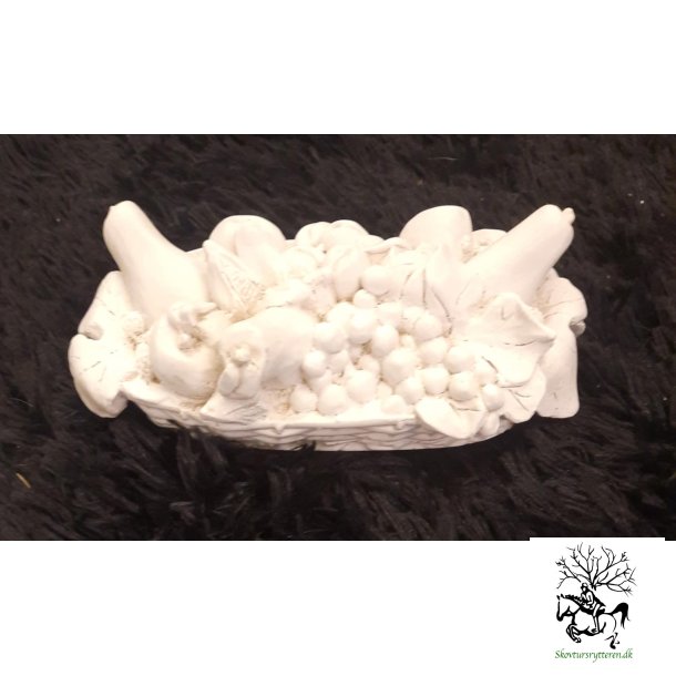 Gips figur af oval frugtkurv