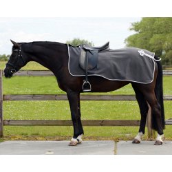 Skridtdkken i  fleece med ornament i slv og front lukning