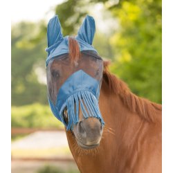 Fluemaske med rer og frynser med UV filter, ekstra bld foring og finmasket "Premium"