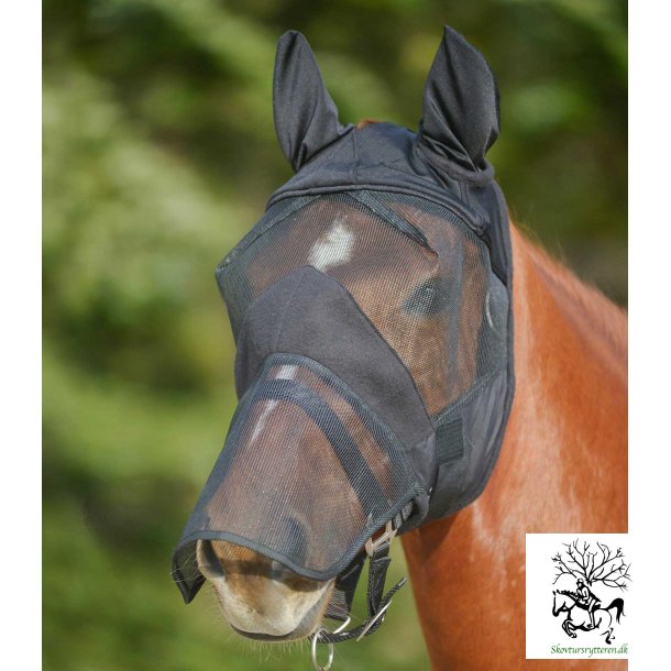 Fluemaske med rer og nseklap og UV filter, ekstra bld foring og finmasket "Premium"
