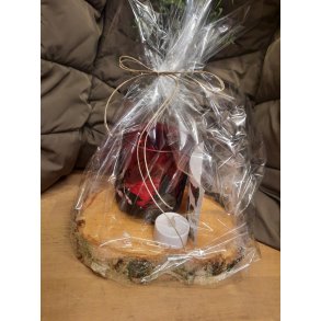 Julefyrfadsstage med lys og klistermrke 