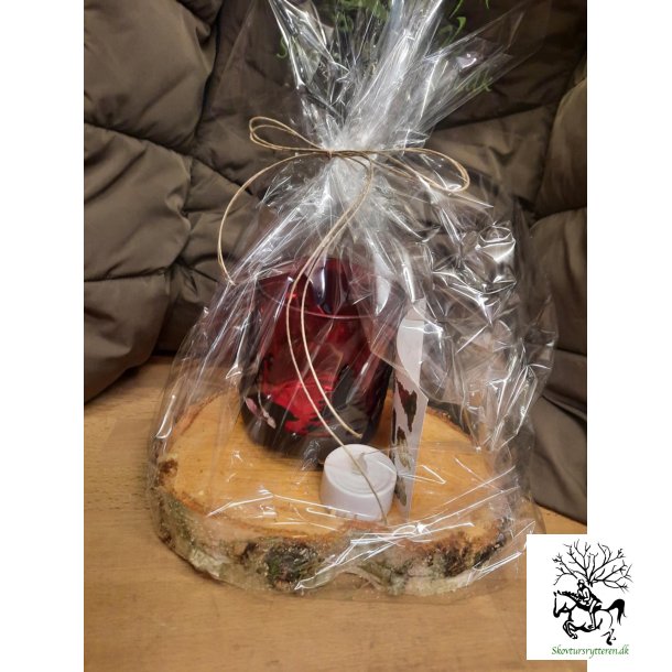 Julefyrfadsstage med lys og klisterm�rke 