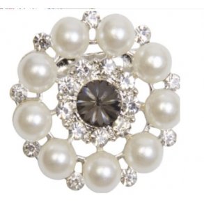 Slips /plaston broche - perle