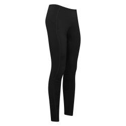 Ridetights fra Easy Rider med elastisk talje og full silikone grib "Livia" Sort