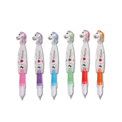  Folde kuglepen med hestehoved og lys