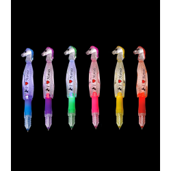  Folde kuglepen med hestehoved og lys