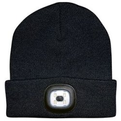 Strikhue med lys foran