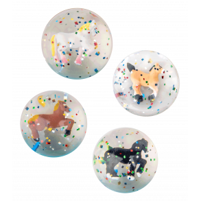 Hoppebolde med hest inden i lev assoteret 