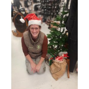 julehue med glimmer til brn 